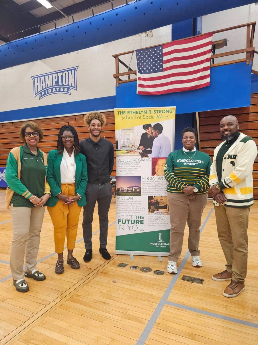 Norfolkstate's tweet photo. NSU Social Work professors and students attended Hampton University’s Senior Wellness Forum, focused on improving quality of life for older adults through education on nutrition, fitness, health and wellness. Spartans showing up in service across generations. https://t.co/6qsD0kOXwK