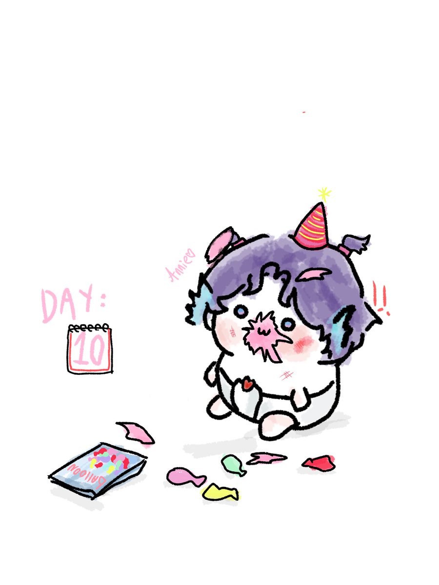 Maybe fishie tried to make a big balloon but didn’t work 
10 days left till fishies bday✨