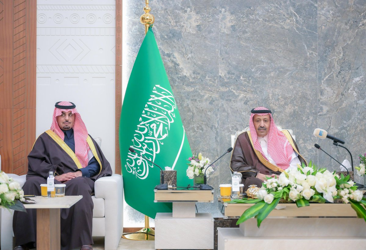 سمو أمير منطقة #الباحة يستقبل بحضور سمو نائبه المهنئين بشهر رمضان المبارك من المسؤولين ومديري الجهات الحكومية والمواطنين.

#إمارة_منطقة_الباحة