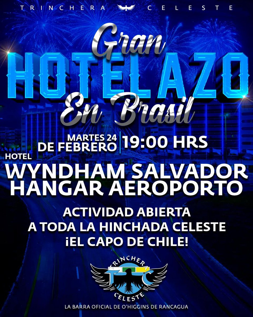 Soy de #OHiggins y lo sigo a todos lados 🎵🇧🇼🩵

¡Nos vemos!

#TrincheraCeleste
