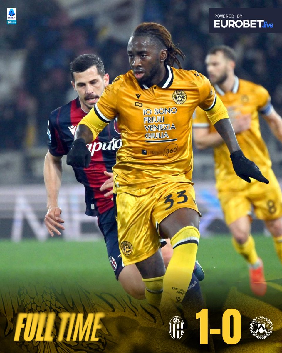 Udinese_1896's tweet photo. #BolognaUdinese 1-0

90+6' | Fischio finale

#ForzaUdinese #AlèUdin https://t.co/xKzD5kl5PW