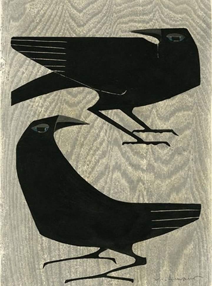 Kunihiro Amano (Japanese, 1929–2020)
Two crows