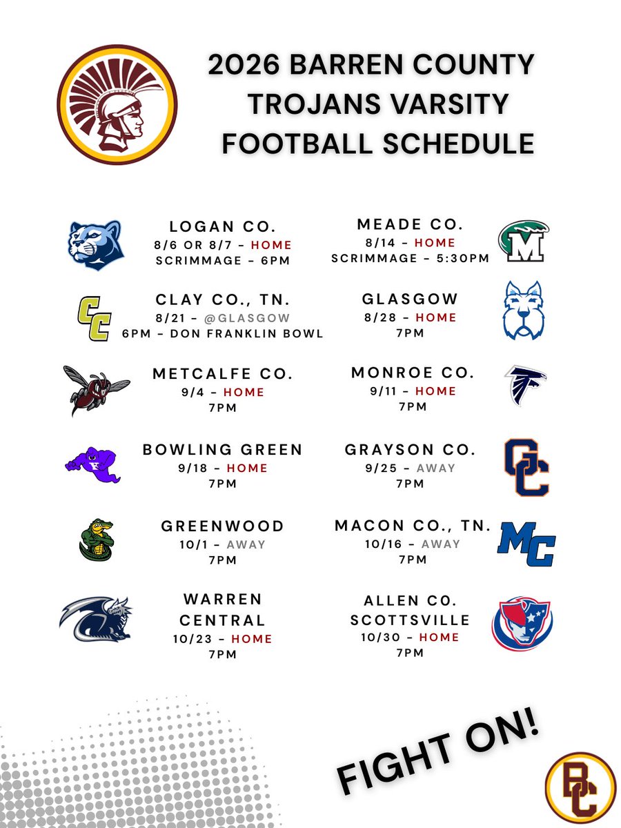 Barren County Trojan Football tweet media