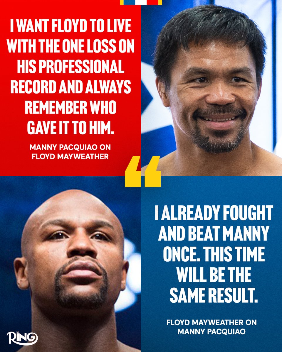 Manny Pacquiao and Floyd Mayweather are already going back and forth after their September rematch was announced earlier today 👀