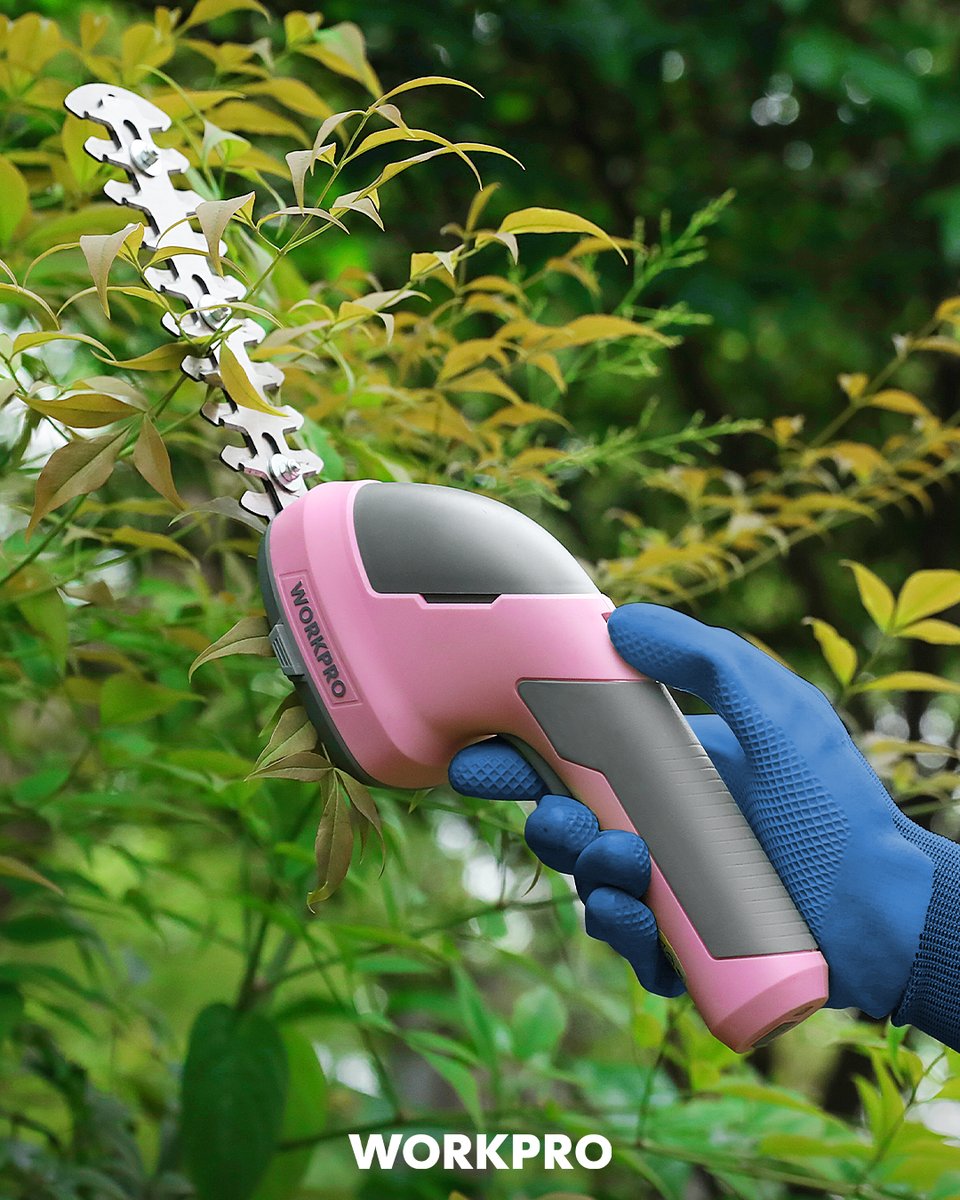 workpro_tools's tweet image. 💕Small trims, big results!
Switch between🌱grass shearing and 🌿shrub trimming - with ease! Cordless, #rechargeable, lightweight, and cute—keep your garden neat and have fun doing it! #pinktoolsforhope
 
🔗 amazon.com/dp/B0BS2NLFQK
#workprotools #nbcf #proudpartners