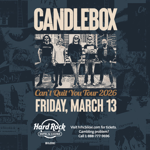 🔥 Almost time to turn it up! 
🎸 Candlebox brings the Can’t Quit You Tour to Hard Rock Biloxi on March 13.
🤘 This is your sign to lock in your tickets now and get ready for a loud night.
🎟️ bit.ly/4l1f8LF.