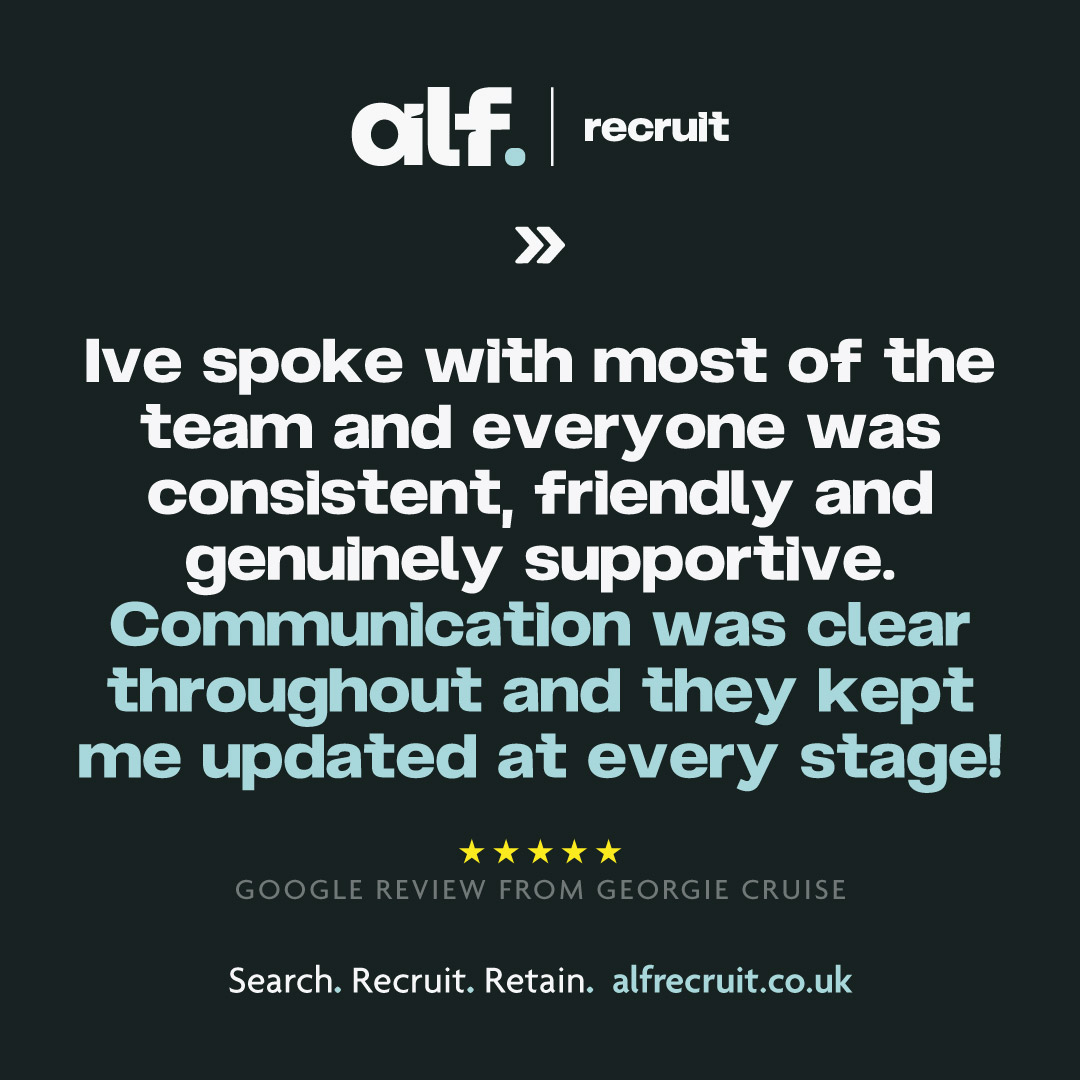 ALFRecruit's tweet photo. 🗣️ "Great bunch of people"
🗣️ "...everyone was consistent, friendly and genuinely supportive."

Thanks to candidate Georgie, who's left us an independent review on Google! https://t.co/V3u3DZ0dew