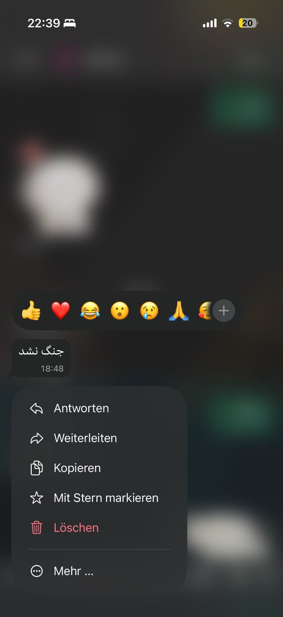 Vor ungefähr 3 Wochen, ich zu meiner Mom: Was geht?  
Mom: Nichts … wann greifen die (USA/Israel) an?

Ich hatte ihr letzte Woche gesagt, sie soll ihren Notfallrucksack übers Wochenende schon fertig haben.  
Vorgestern meinte sie: Das war jetzt mein vierter Rucksack und es gibt