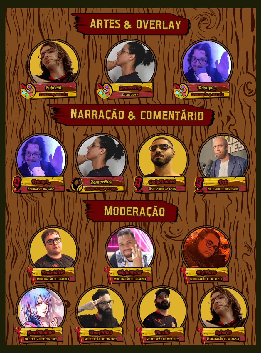 Muito obrigado a todos que apoiaram e prestigiaram a nossa segunda edição do Rising Wolf! 

Estes são os responsáveis por fazer isso possível.

O <a href="/Deh_Caster/">Deh</a> não pode comparecer por um conflito de agenda mas isso não retira seu apoio!

Até a próxima! 🐺