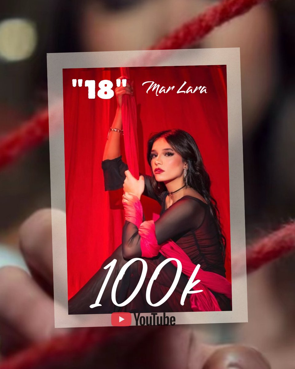 "18" llega a sus 100K de reproducciones en Youtube llenos de mucho amor❤️ 
Carta al amor más puro y real🎶✨