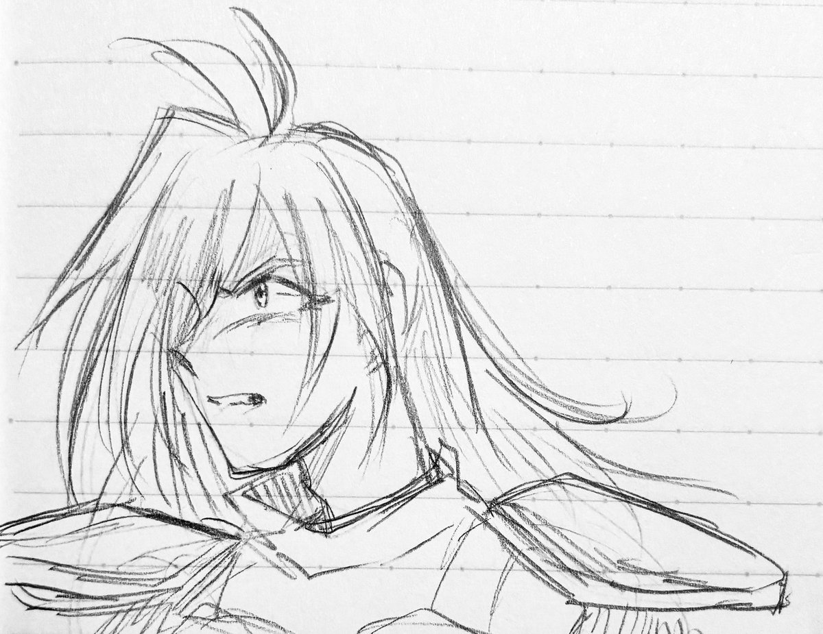 勉強の合間に描いたガウリイ
我こういう顔が大好物