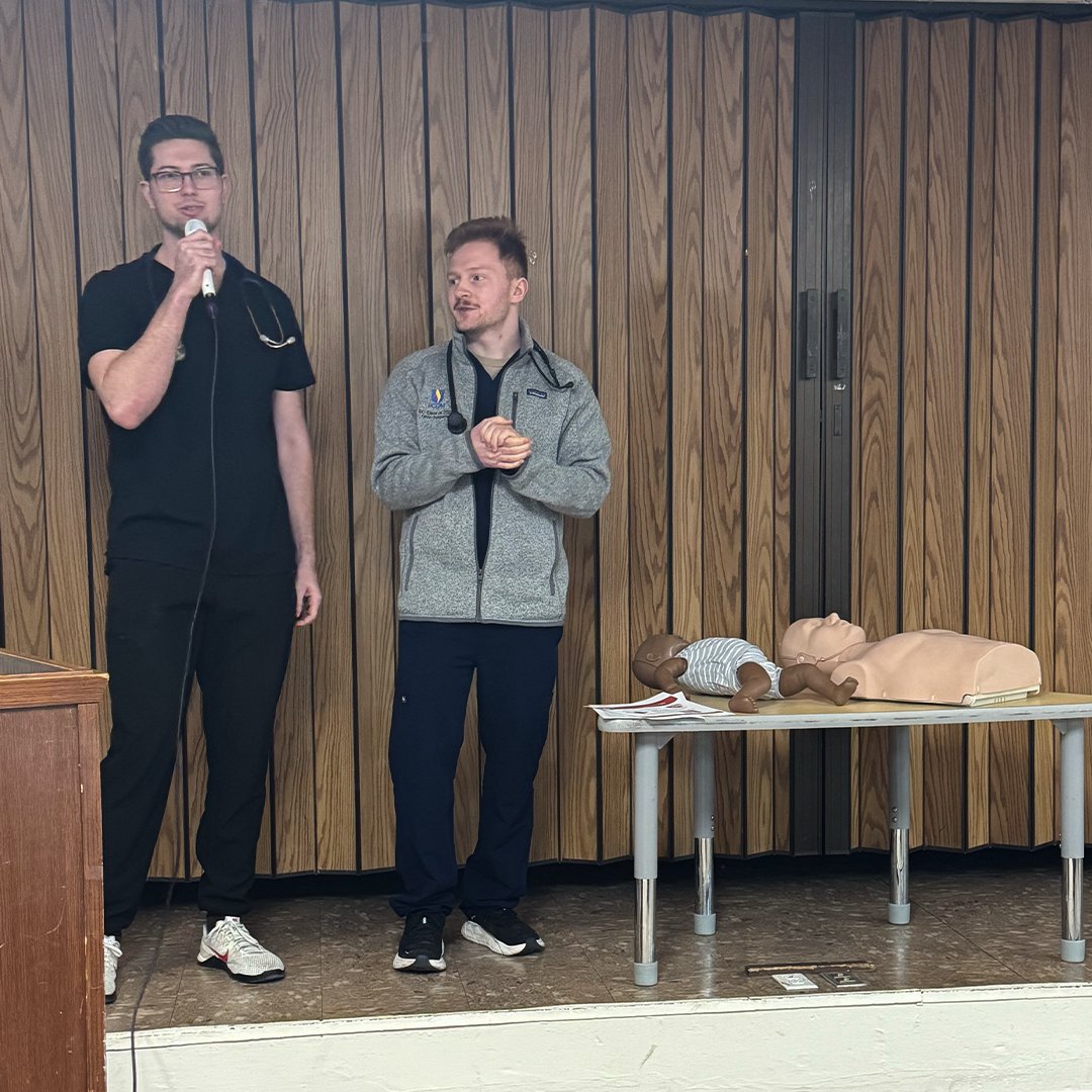 PCOMeducation's tweet photo. The PCOM Community Wellness Initiative (CWI) partnered with Sisters in Medicine, PCOM Hearts and the Emergency Medicine Club at Bible Way Baptist Church’s Women of Excellence Heart Healthy Brunch 2026! #PCOMCWI https://t.co/sibToNPTJd
