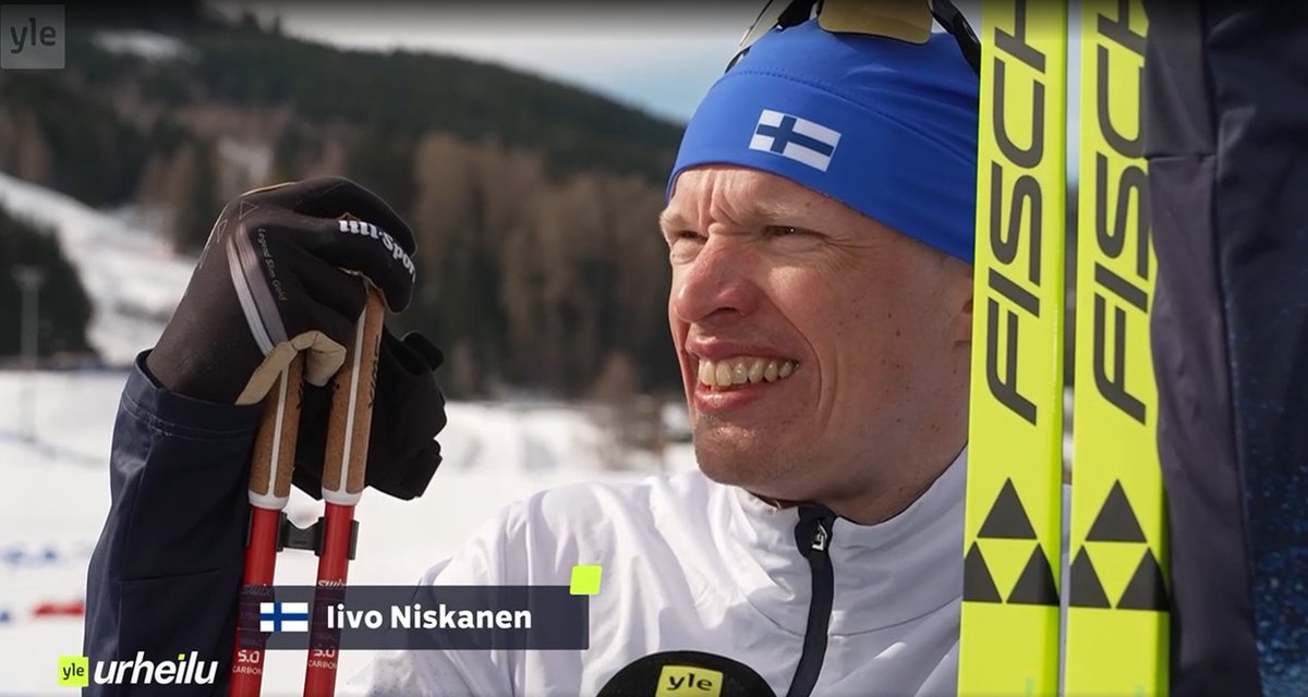 jukka235's tweet photo. Iivo Niskanen: did not finish men's 50 km race due to flu. Never saw him wearing a mask (unlike at 2022 Olympic Games in Beijing, where he won men's 15 km. Won Olympic Gold in 50km in 2018.) https://t.co/zeQFIQ9mHY