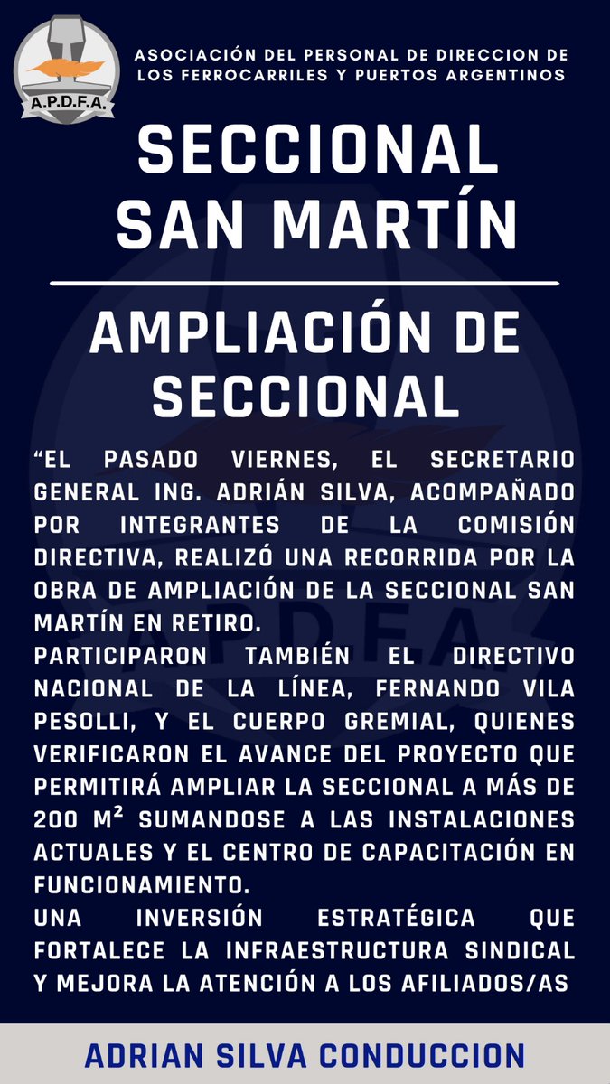 ApdfaListaGris's tweet photo. Recorrida por la obra de ampliación de 200 m² sumandose a las instalaciones actuales de la Seccional San Martin,
una inversión estratégica que fortalece la infraestructura sindical y mejora la atención a los afiliados/as

#adriansilvaconduccion
#LaListaEsGris https://t.co/NdiutZw91W