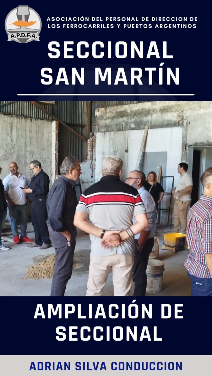 ApdfaListaGris's tweet photo. Recorrida por la obra de ampliación de 200 m² sumandose a las instalaciones actuales de la Seccional San Martin,
una inversión estratégica que fortalece la infraestructura sindical y mejora la atención a los afiliados/as

#adriansilvaconduccion
#LaListaEsGris https://t.co/NdiutZw91W
