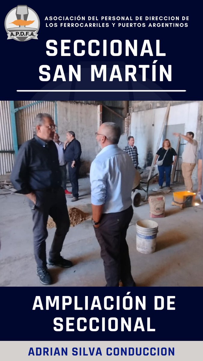 Recorrida por la obra de ampliación de 200 m² sumandose a las instalaciones actuales de la Seccional San Martin,
una inversión estratégica que fortalece la infraestructura sindical y mejora la atención a los afiliados/as

#adriansilvaconduccion
#LaListaEsGris