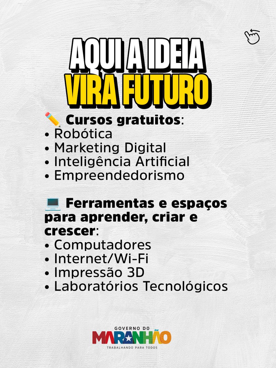 GovernoMA's tweet image. 🚉 #EstaçãoTech é o  Maranhão conectado ao futuro!

📍 A Estação Tech já está presente em dezenas de cidades do Maranhão e novas unidades estão a caminho!

#GovMa #InovaçãoMa #EstaçãoTech