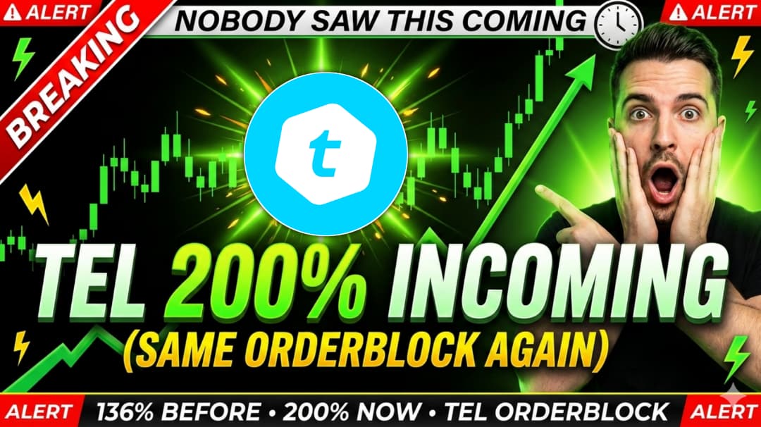 🚨 NEW VIDEO OUT NOW

Altcoins are sitting at the end of a 2-YEAR pattern.

$TEL just hit the SAME orderblock that already pumped +136%.

Measured move points to +200% expansion.

📺 Watch before it moves 👇
youtu.be/qhuPH36OTXY

#Telcoin #TEL #AltcoinSeason #Crypto