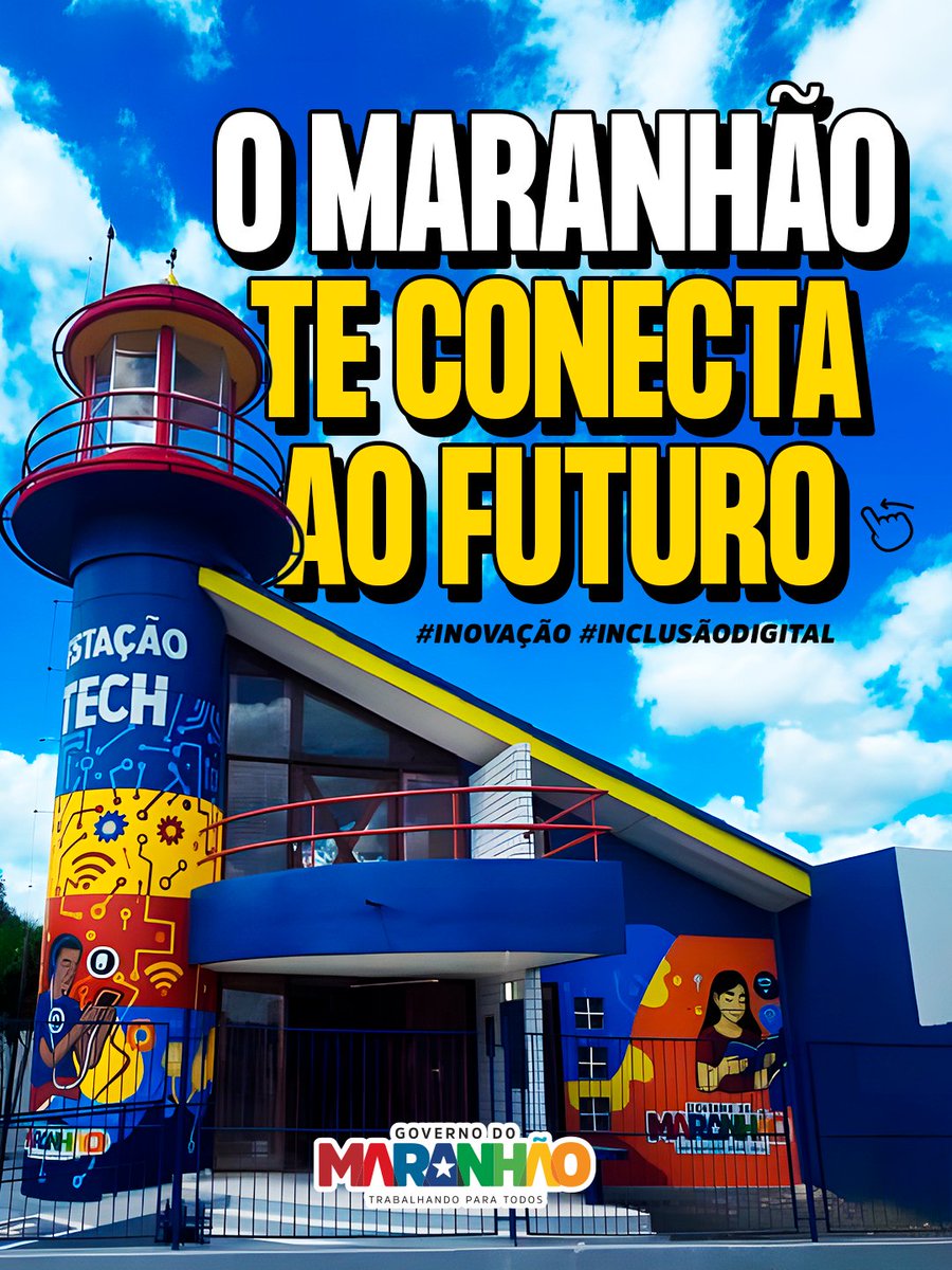 GovernoMA's tweet image. 🚉 #EstaçãoTech é o  Maranhão conectado ao futuro!

📍 A Estação Tech já está presente em dezenas de cidades do Maranhão e novas unidades estão a caminho!

#GovMa #InovaçãoMa #EstaçãoTech