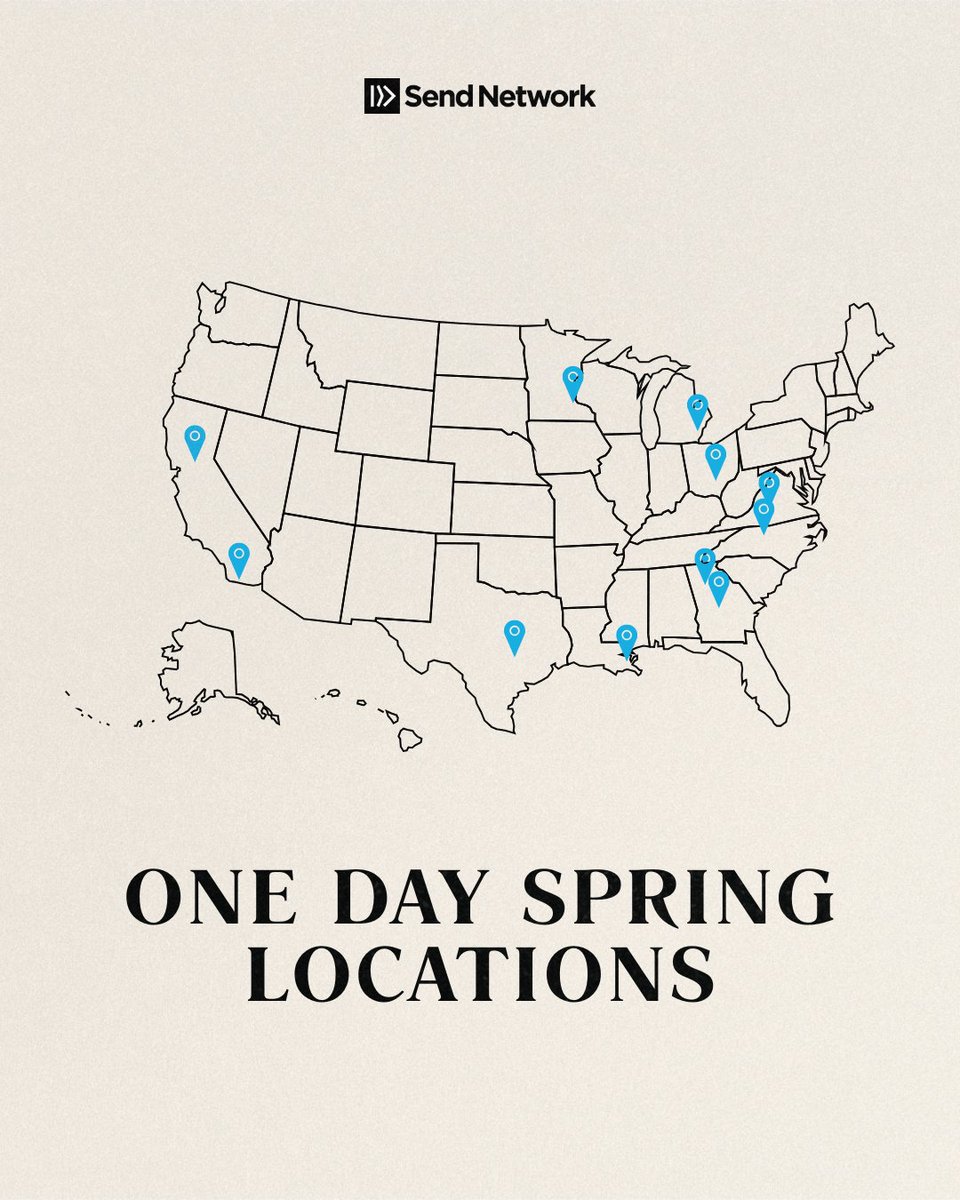 sendnetwork's tweet photo. Our One Day events are focused on this primary thing 👇
Helping churches work together to make disciples and multiply churches.

Sign up for this FREE event with...
✅ your team ✅ your family ✅ your friends
✉️ And send it to another local pastor!

You won’t want to miss the worship, prayer, teaching, and Great Commission collaboration.

Sign up here: https://t.co/y5BJp71wTW

➡️ More locations coming this fall.