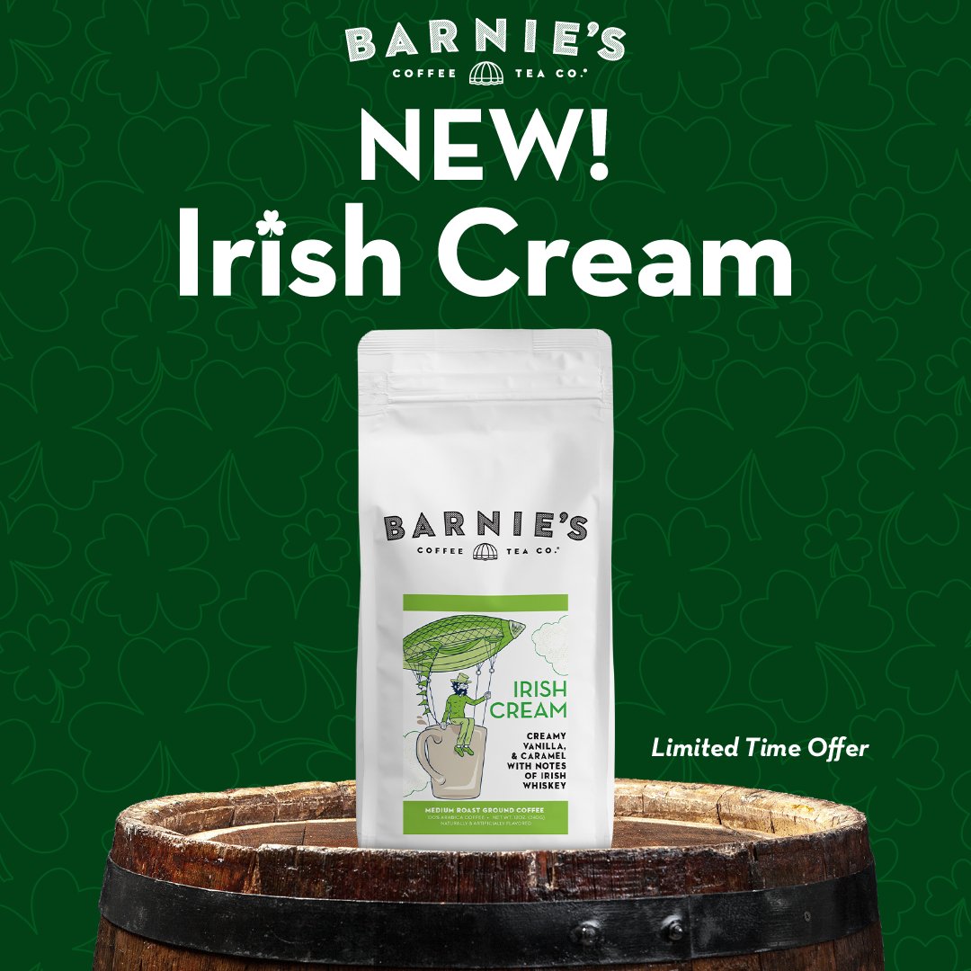 Top of the morning to you with Barnie, and his month-long adventure in Ireland. Barnie set off in his hot air balloon mug passing tie-dye rainbows and different shades of green clouds.  💚☕️
barniescoffee.com/search?q=irish