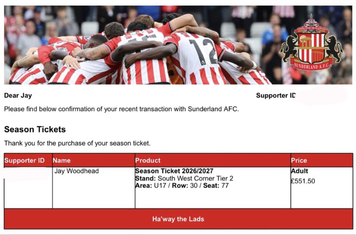 All aboard for the 26/27 season nothing better ❤️🤍