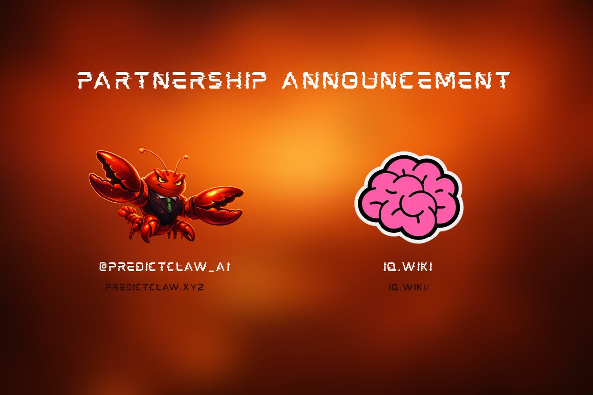 PredictClaw_AI's tweet image. 🤝 Partnership Announcement

We’re excited to partner with @iqwiki  a blockchain + AI knowledge ecosystem powering IQ.wiki (the world’s largest Web3 encyclopedia) and IQ GPT for real-time on chain insights.

Together with @PredictClaw_AI  we’re combining live