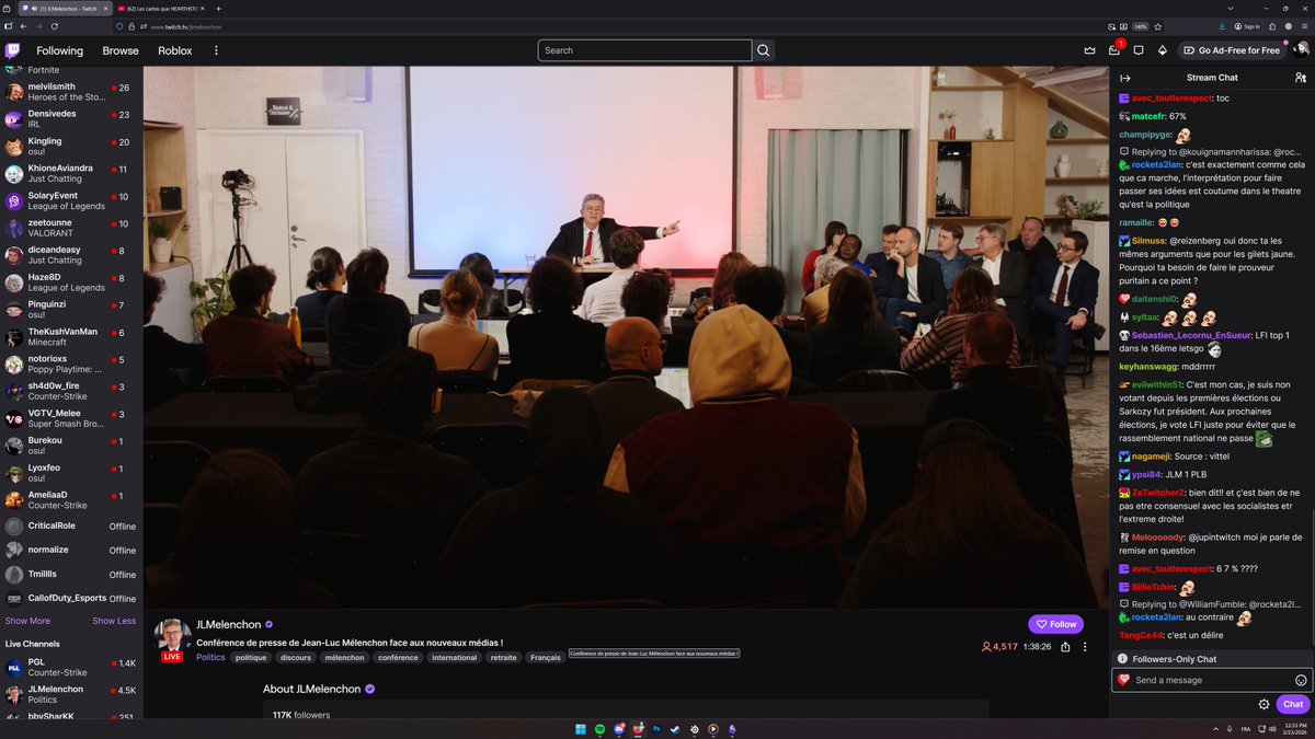 Wtf, comment ça Mélenchon en stream Twitch mdrrrr