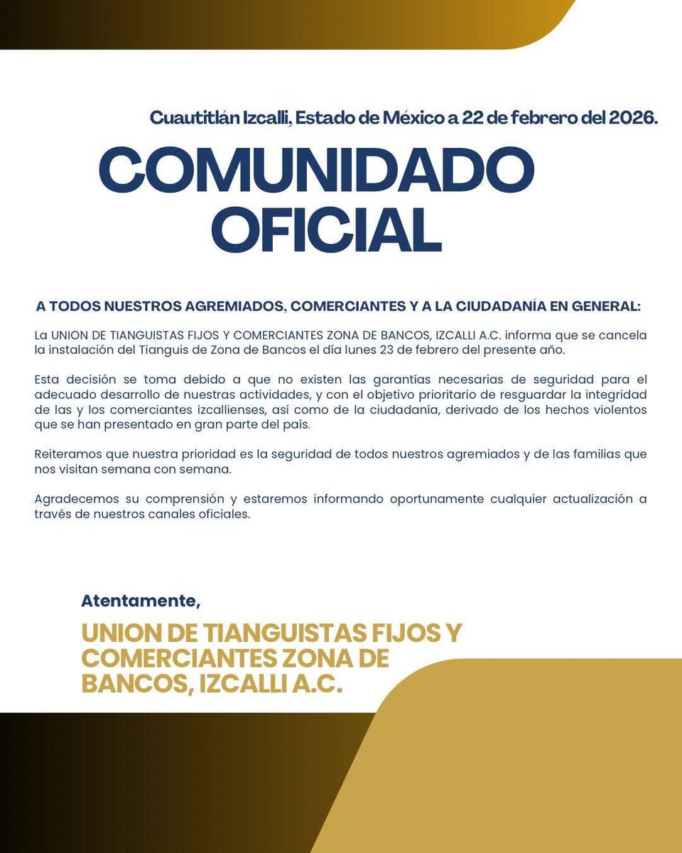 PuntoMedioEdo's tweet photo. 🚫🍓🚨 #Paran actividad, #tianguis en Cuautitlán #Izcalli, por hechos de #violencia en el país.
🤳🏻 Más información ⬇️
https://t.co/l9aRynyKF7 https://t.co/yazm4upW1f
