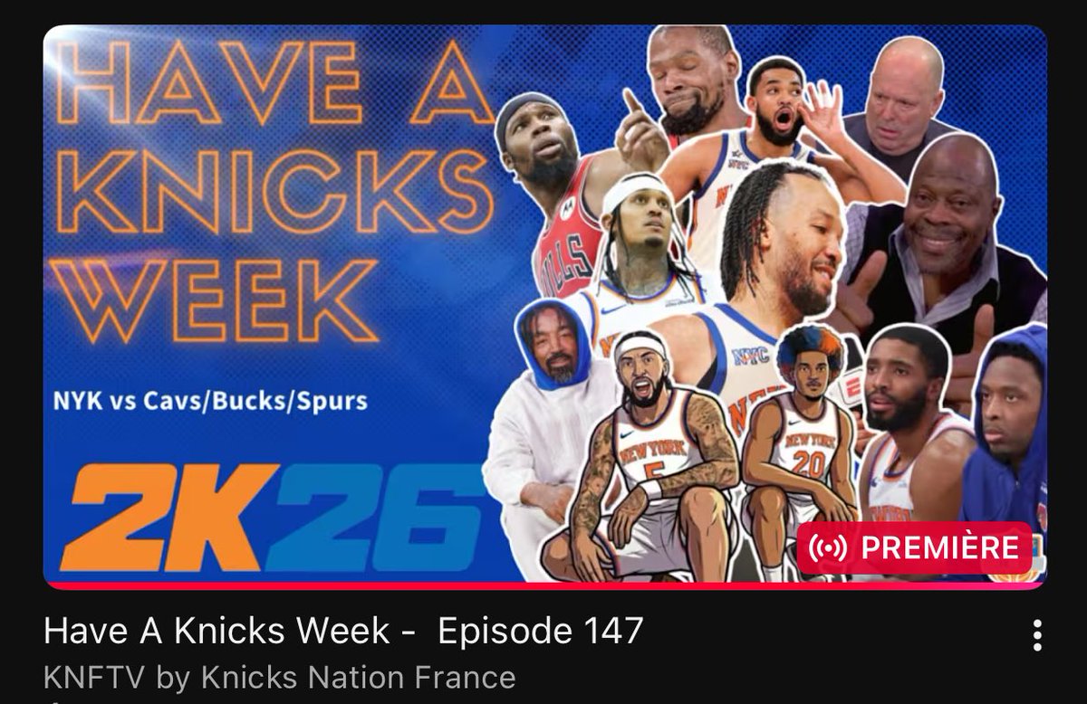 KnicksNationFr's tweet image. Nouvelle semaine = nouvel épisode 😁

📺 youtu.be/GN6QsHgdR50

#HaveAKnicksWeek #KNFTV #tobecontinued