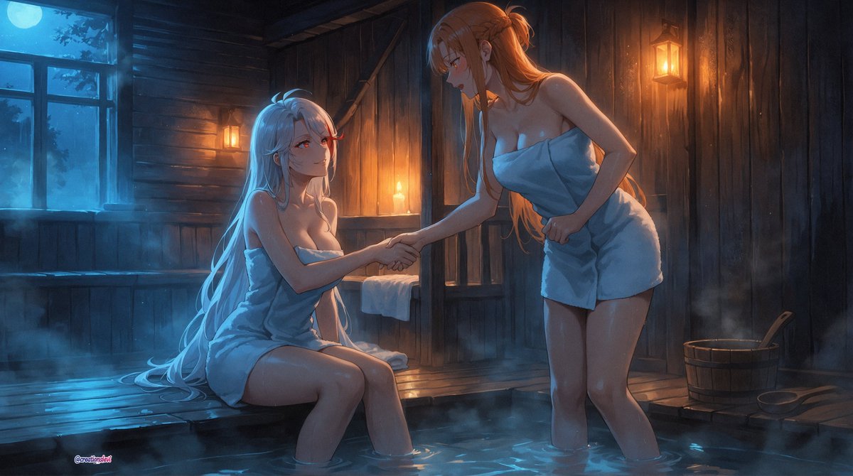 Eugen and Asuna meeting.   Just a fun little preview for Friday that patrons voted on. Wonder how it ends up for them.  👁️👄👁️

SFW