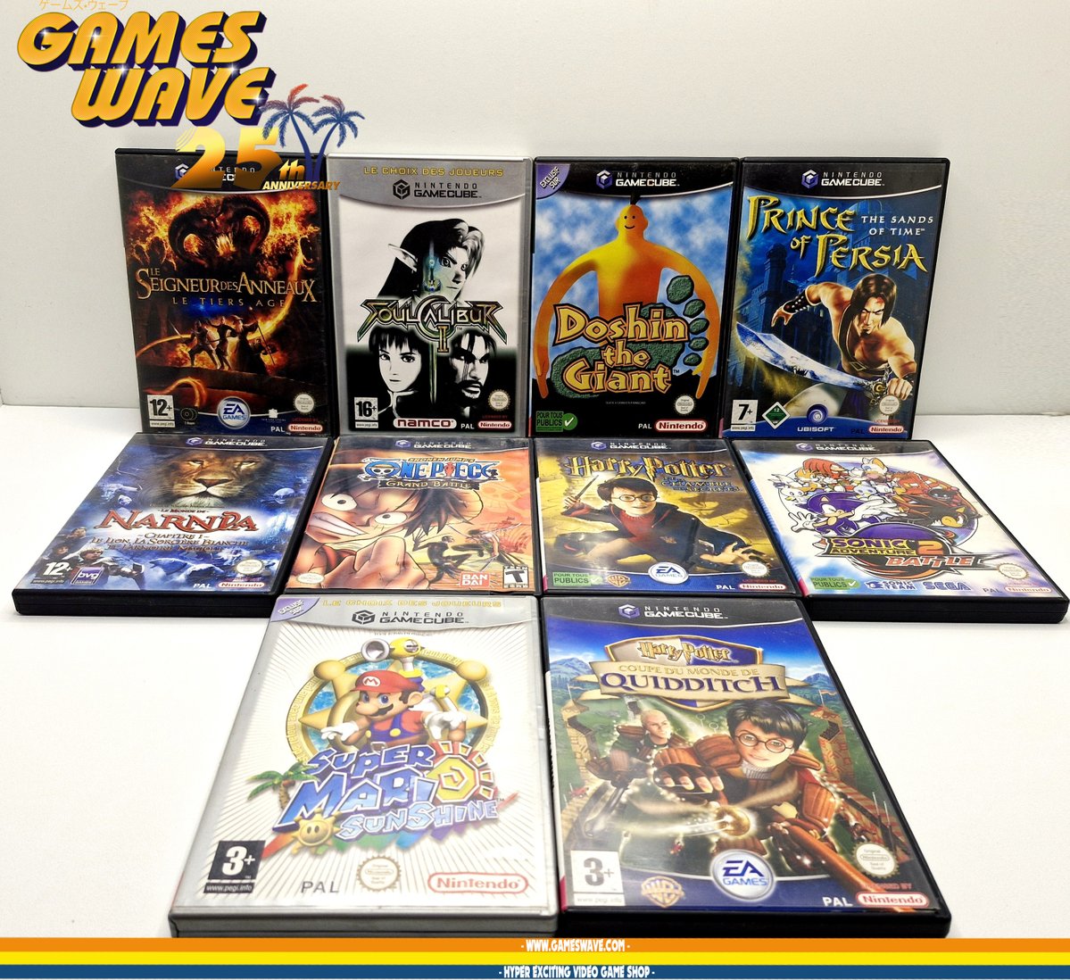 Oooooh le joli Restock Nintendo Game Cube 🇫🇷🥰
➡️Les Zelda, Donkey Konga, Metal Gear Solid,
Doshin the Giant, Pokémon Box - Rubis &amp; Saphir -, 
Mario Kart/Tennis/Golf/Sunshine/Football,  DBZ, 
Sonic, One Piece...
DISPO⤵️
gameswave.com/list.php?cat=r…

#Retrogaming #GameCube #Nintendo