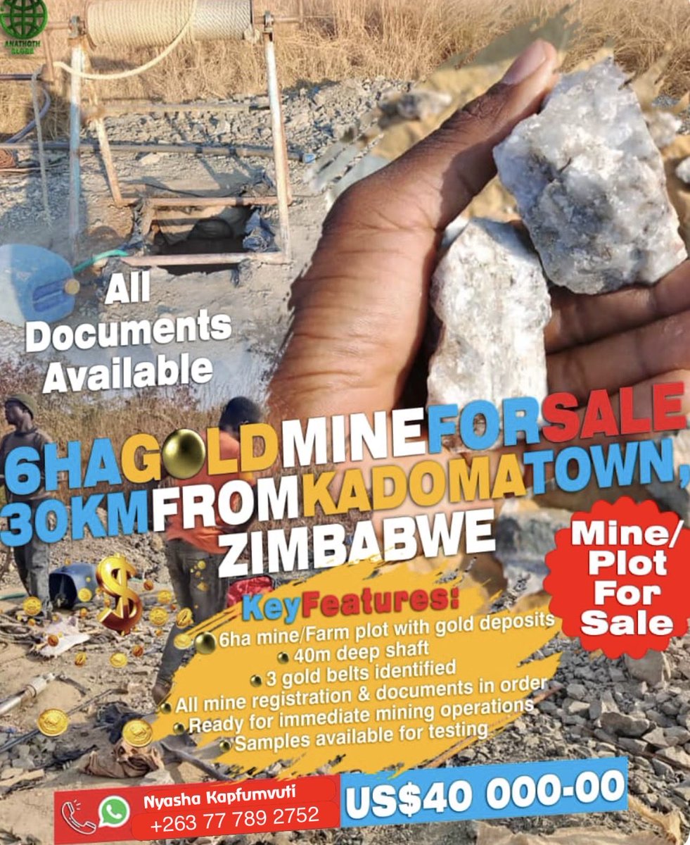 ST6_the_Ghost's tweet photo. Gold mine for sale

Ndokumbirawo marepost enyu zvimwe patime line pako ndopane mhene yangu

Matendwa🙏 https://t.co/9ipw6GdX9S