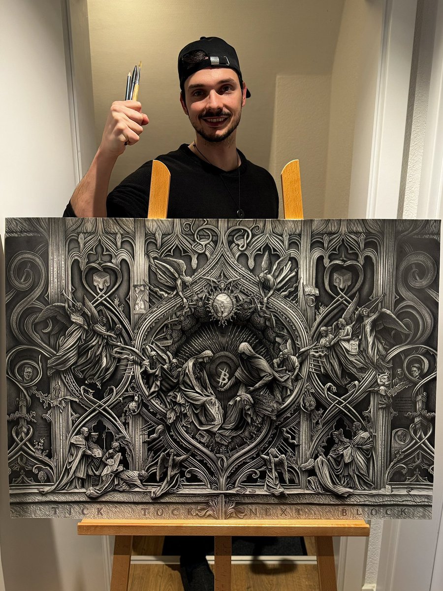 🎁 Time for another GIVEAWAY! 🎁

One lucky individual will win a signed large art print of my drawing ‘The Rise of Bitcoin’!

To participate:

➡️ Like, retweet, follow!

Show everyone that Bitcoin and art go together like two peas in a pod! ✍️

Best of luck to everyone!