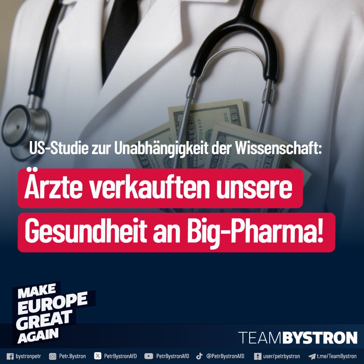 Alles nur gekauft

58,9 % der Autoren in medizinischen Fachzeitschriften werden von der Pharma-Industrie bezahlt.

Eine US-Studie belegt, was wir seit Corona ohnehin wissen: Die Wissenschaft ist im großen Stil gekauft. 

Auf Kosten unserer Gesundheit. Von 2020-2022 flossen 64,18