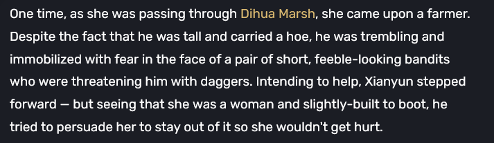 Nothing new in Genshin given Xianyun, an immortal Adeptus and warrior, was subject to the same underlying misogynistic ideals