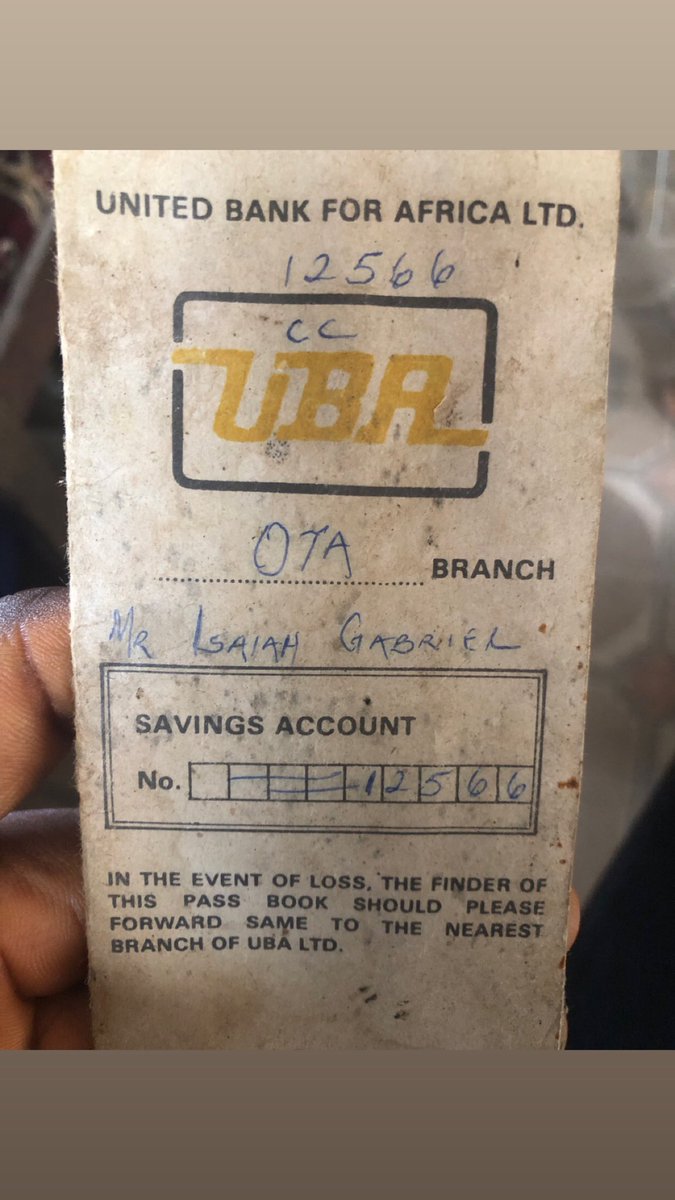 CanaanGround's tweet photo. @TonyOElumelu I found this in my dad file 2024 one of UBA loyal customer https://t.co/NkALyrjhmg