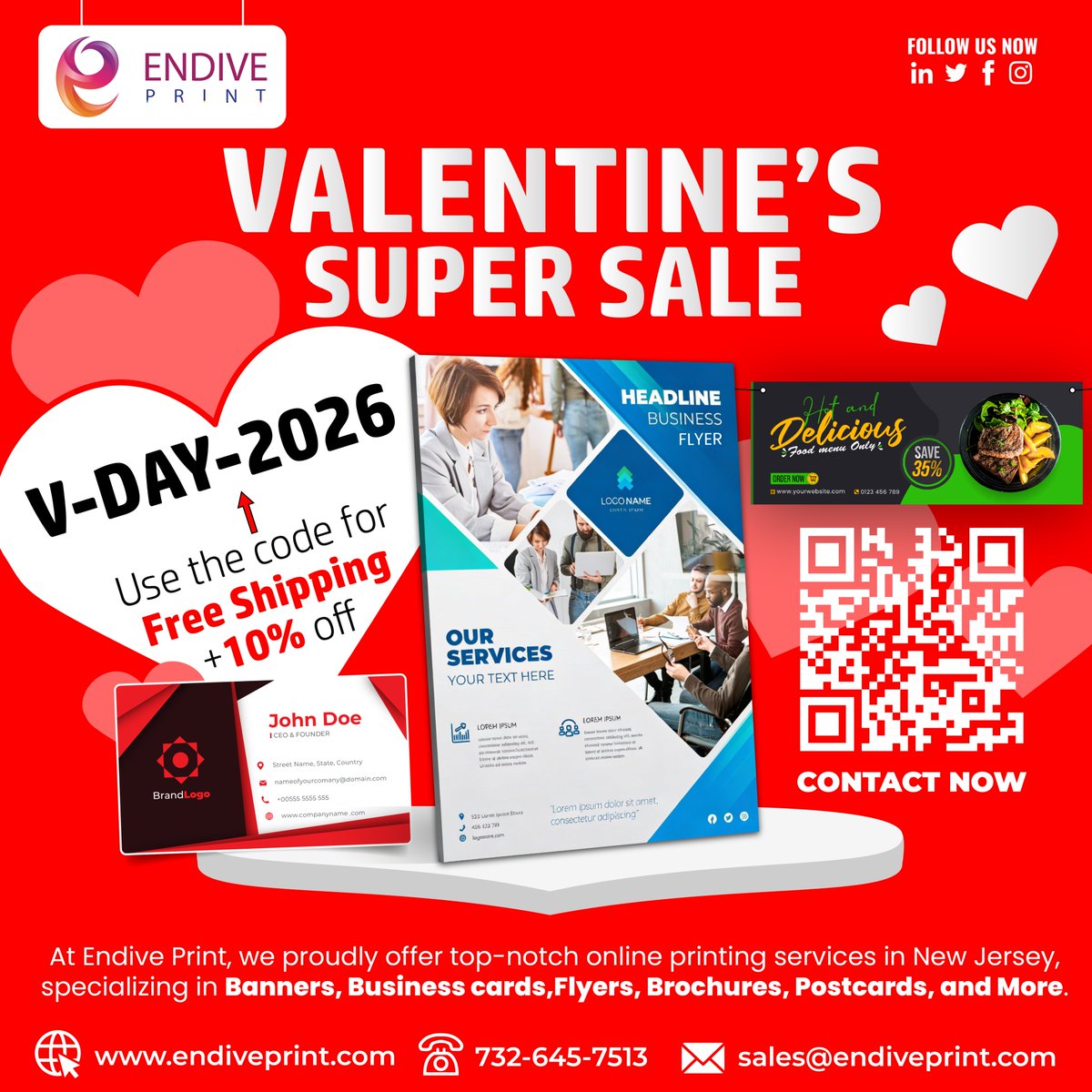 endiveprint's tweet image. &amp;amp; more)
Contact us :
🌐: endiveprint.com
📧: sales@endiveprint.com
☎ : (732) 645-7513
#ValentinesSale #ValentinesOffer #PrintingOffer #PrintDiscount #businesscards #Brochures #Flyers #YardSigns #RFIDCards #Menus #printingservices #printing #graphicdesign #digitalprinting