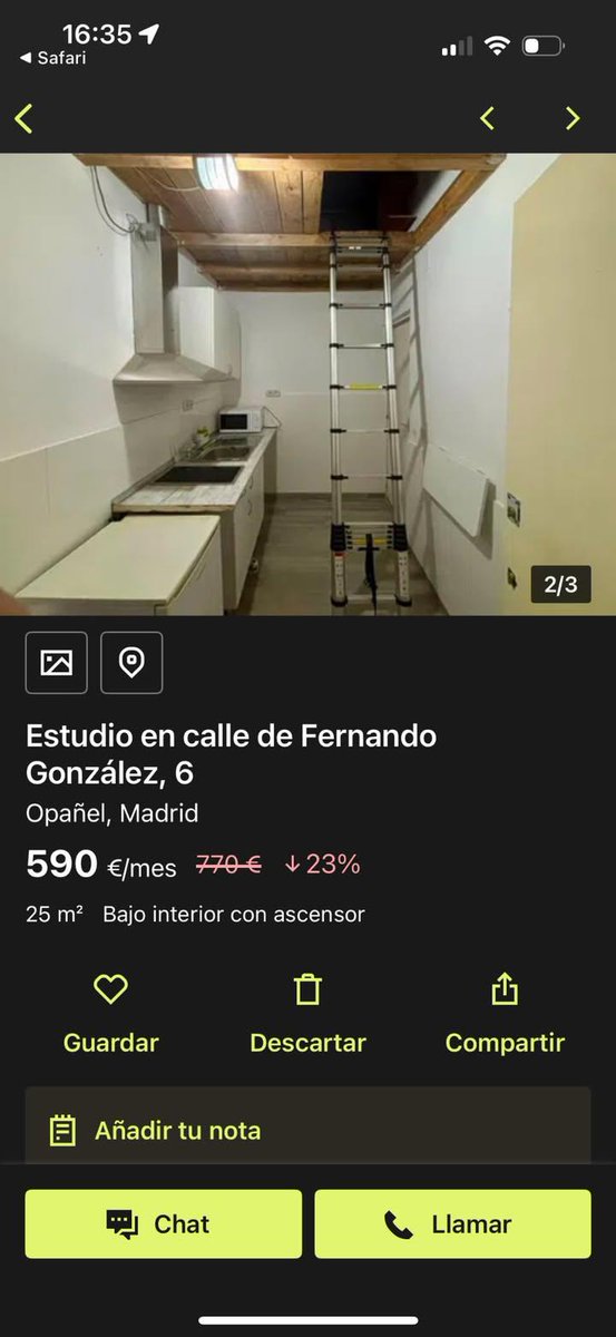 alex_rgez's tweet photo. La gente no se independiza porque no quiere.

Como podéis ver, en Madrid hay opciones completamente viables para todo el mundo. Por solo 590€ tienes este fantástico dúplex con una planta baja diáfana y amueblada y una fantástica habitación para hobbits en la segunda.

Dejad de quejaros y poneros a currar, vagos.