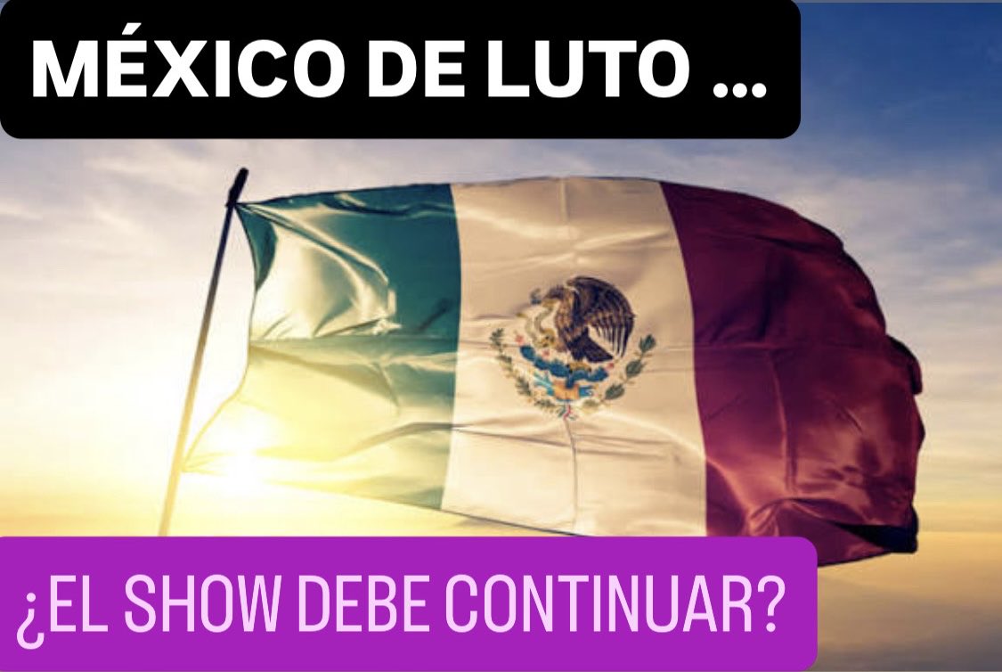MÉXICO DE LUTO... ¡EL MUNDO DEL ESPECTÁCULO.. ¿EL SHOW DEBE CONTINUAR?  🙏 El video en mi Canal de Youtube👉 youtube.com/live/ZE0HdcvJO…