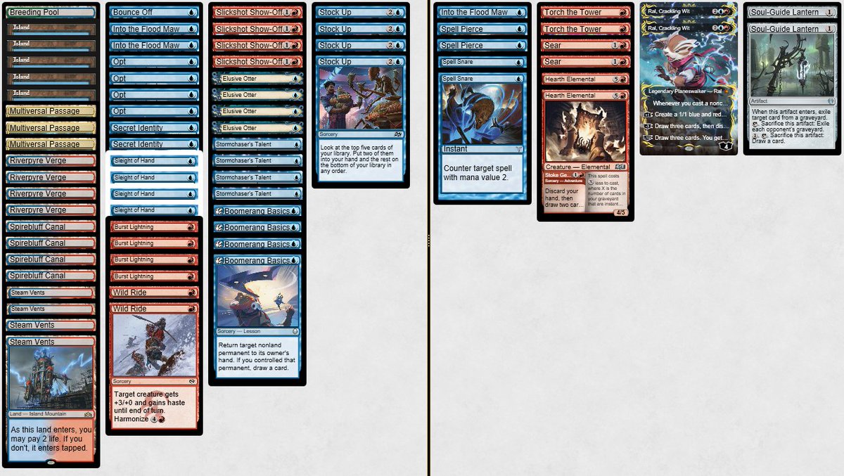 Live in 5 playing the breakout deck from the weekend: Izzet Prowess! twitch.tv/ross_merriam