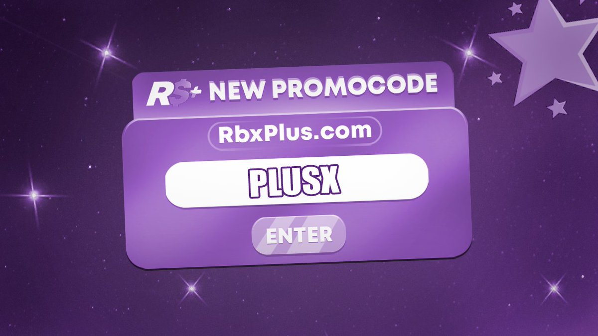 rbxplus's tweet photo. ✨ NEW RBXPLUS PROMOCODE
🎞️ Special for Twitter followers   

💜 &amp; 🔃 For New Code

🔗 Website: https://t.co/3WjfR7SiMB https://t.co/CzGlliJA54