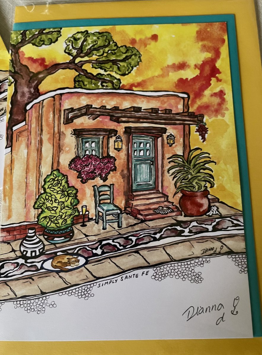 ChampagneSails's tweet photo. “Simply Santa Fe” CARD-Adobe Bungalow-New Mexico-Original Watercolor-Dianna Dickson-
ChampagneSails.Etsy.com-Copyright@DiannaDickson https://t.co/6a2vVxNkan