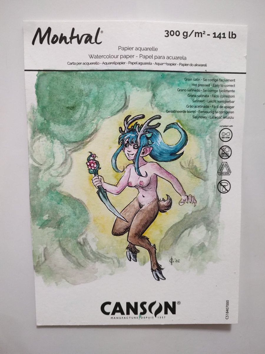 Тест Canson Montval Hot Press.
Для змішаних технік — те шо треба