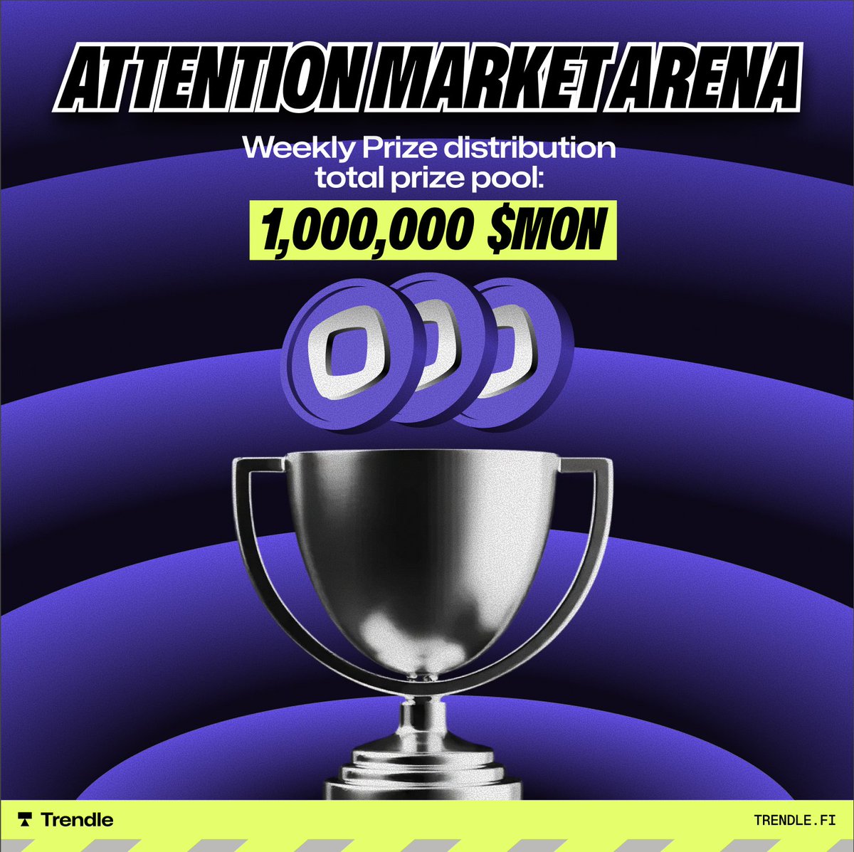 THE ARENA IS OPEN 🔥

1,000,000 $MON in prizes with weekly distributions.

Engage with this tweet to get your invite code.

Join our discord for more details.