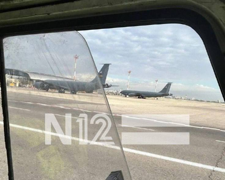 mog_russEN's tweet photo. 🚨⚡ Breaking news:

Landing of tanker aircraft (air-to-air refueling) belonging to the U.S. Air Force at Israel's Ben Gurion Airport. https://t.co/ledVJ9arnU