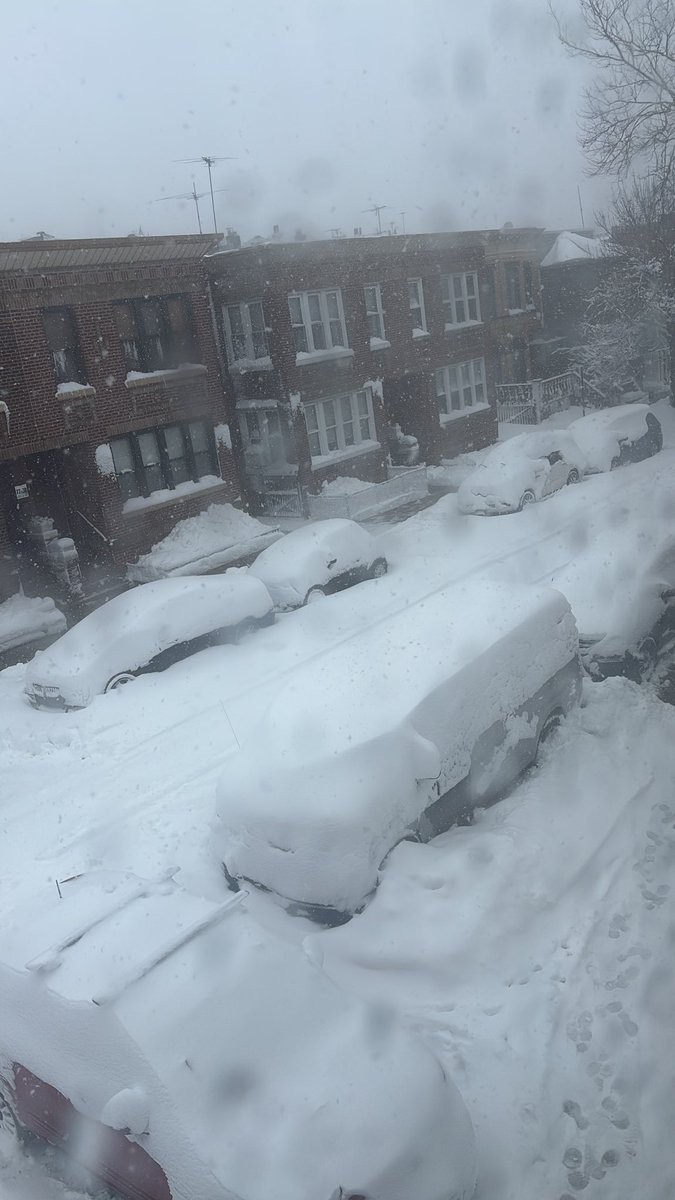 Birdy327's tweet photo. @NYCMayor this is an outright lie!!! We haven’t been plowed for over 18 hours. Is this all a scam to keep up your numbers? Do us real New Yorkers a favor. Pack up and leave and take your cronies with you. https://t.co/f9OlafyEBc