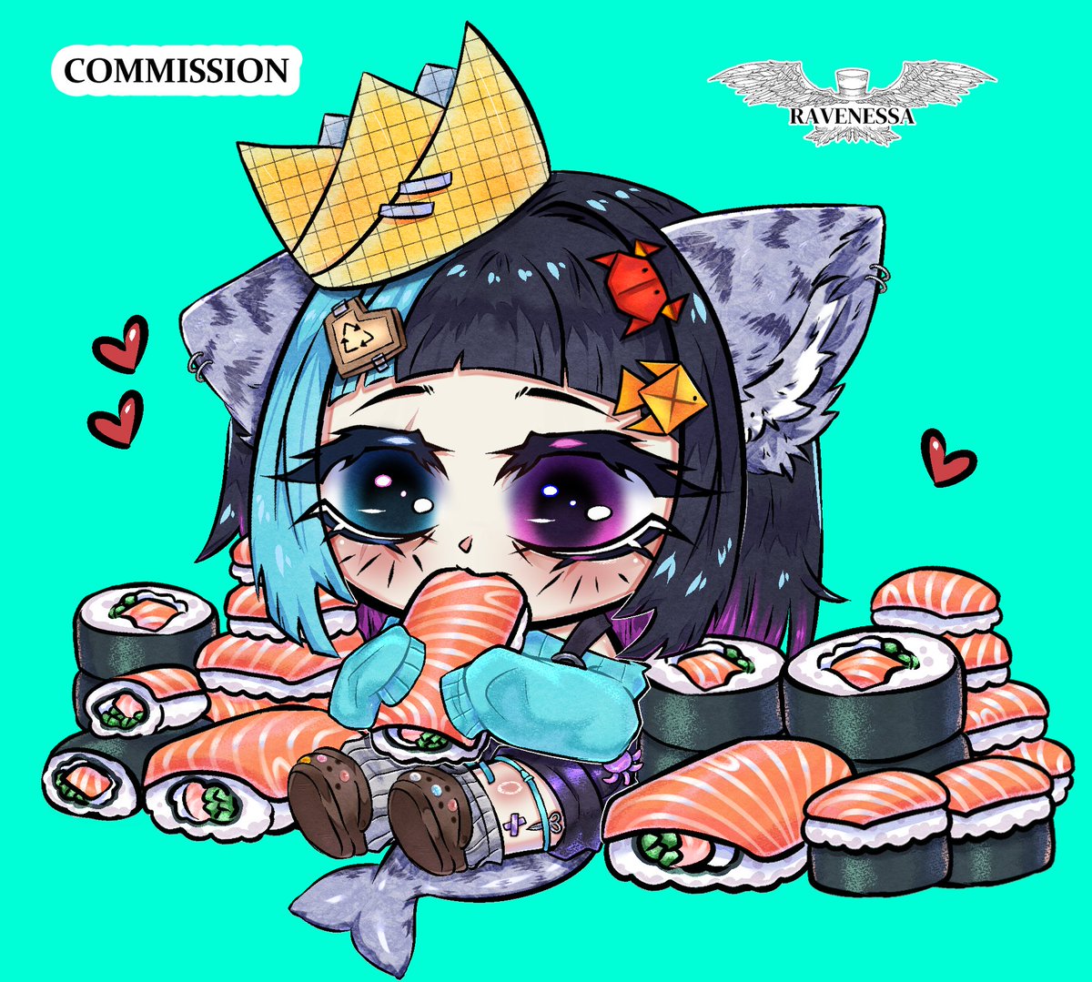 A gift for  <a href="/Karmaliya/">Karma 🦈🌊🐅</a> from <a href="/Shizi_kroc/">Shizi kroc 📺🦊</a> #karmaliyart