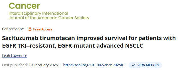JournalCancer's tweet photo. Read in #CancerScope: Trial results presented at #ESMO25 and published in The New England Journal of Medicine show sacituzumab tirumotecan improved survival in advanced lung cancer.
Cancer Section Editor Dr. Daniel Morgensztern weighs in:
https://t.co/tJ5fpIPUgF
@OncoAlert https://t.co/1csdAMhHFE