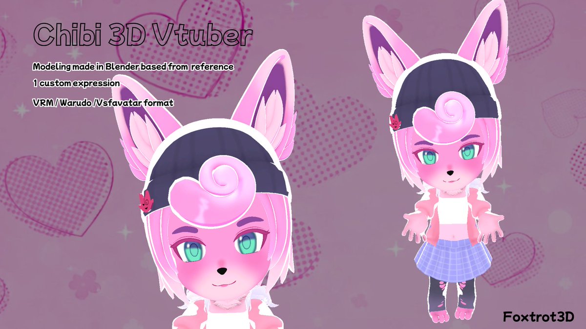new chibi 3D vtuber commission finished! hope you all like it!

#3DCG #b3d #Vtuber #VGenComm